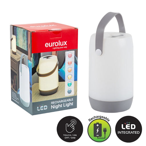 Rechargeable Bedside Night Light Grey - Creative Living