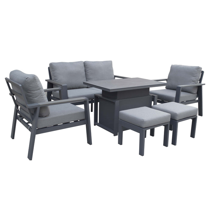 Melbury 6-piece Lounge Set Charcoal Grey