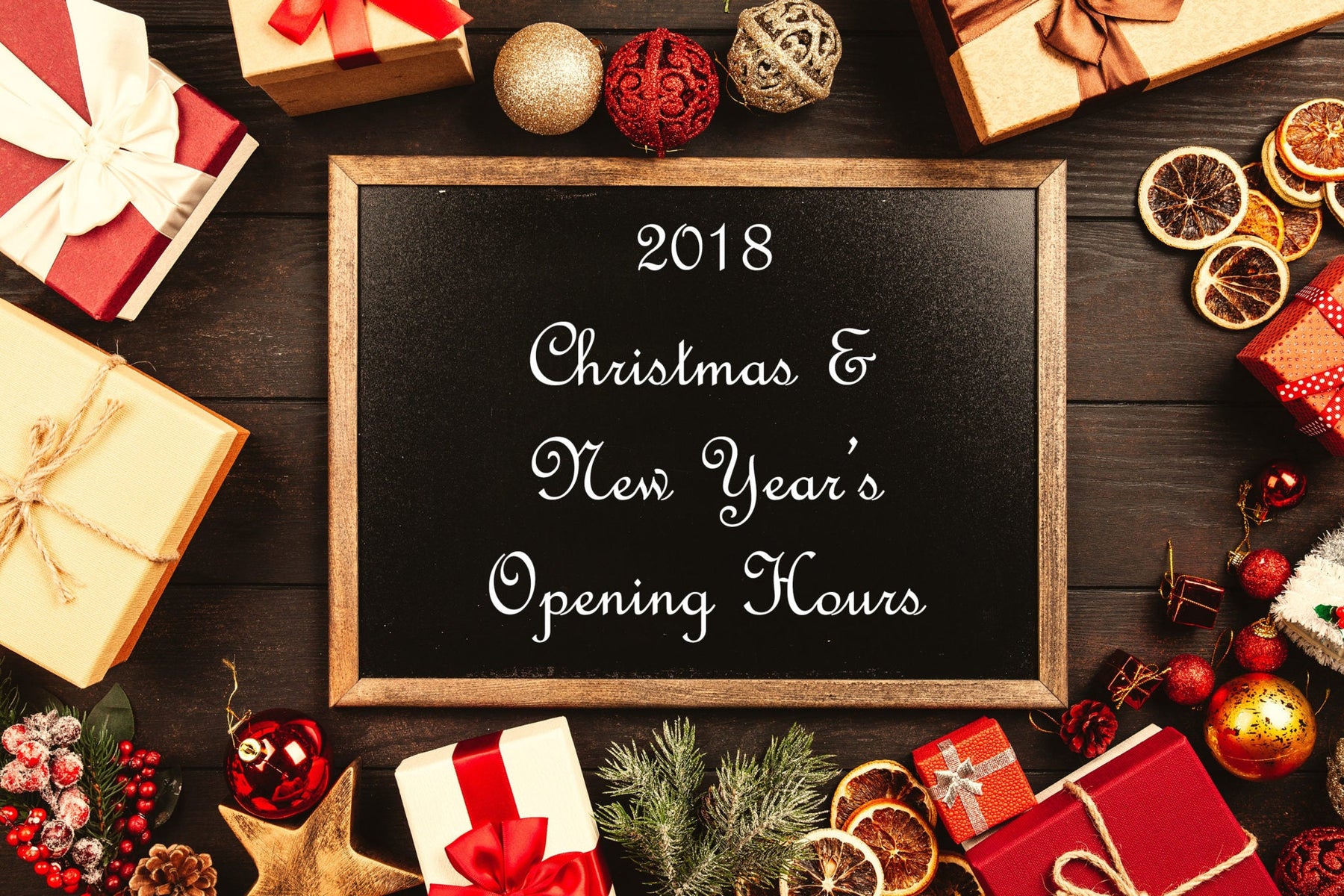 2018 Christmas & New Year Closing Date