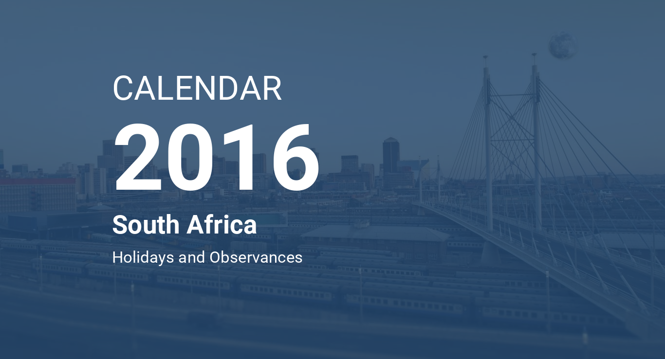 Public holidays South Africa 2016