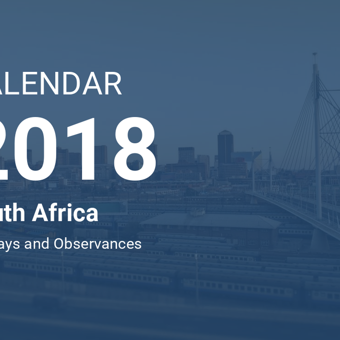 Public holidays in South Africa 2018