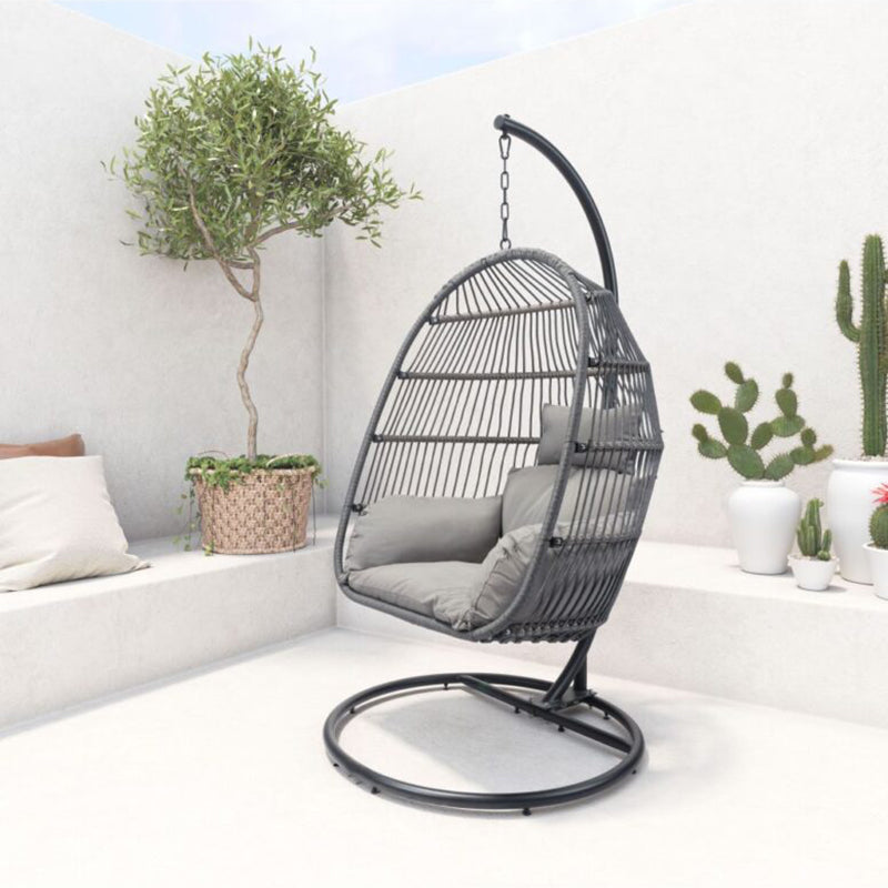 Outdoor Swing Chairs - Outdoor Egg Chair with Stand - Creative Living