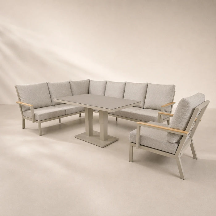 Corner Sofa Set with Adjustable Table - Showroom Demo #101