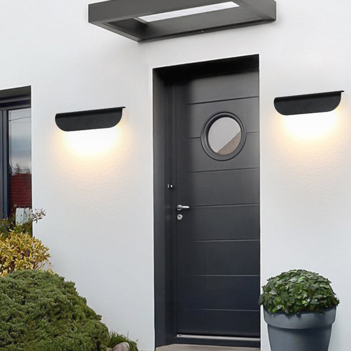 Modern Curved LED Sconce Lamp - Black - Creative Living