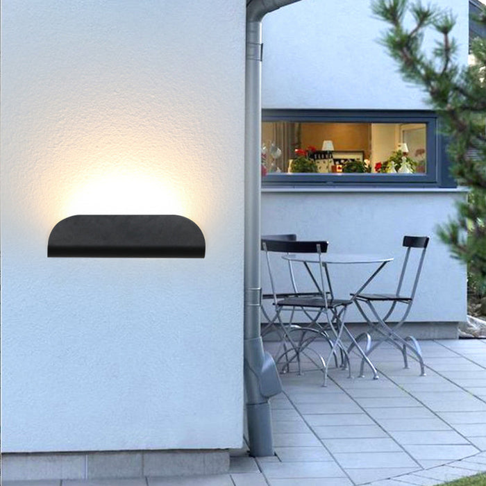 Modern Curved LED Sconce Lamp - Black - Creative Living