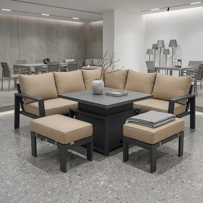 Corner Sofa Set With Adjustable Table - Showroom Demo #116