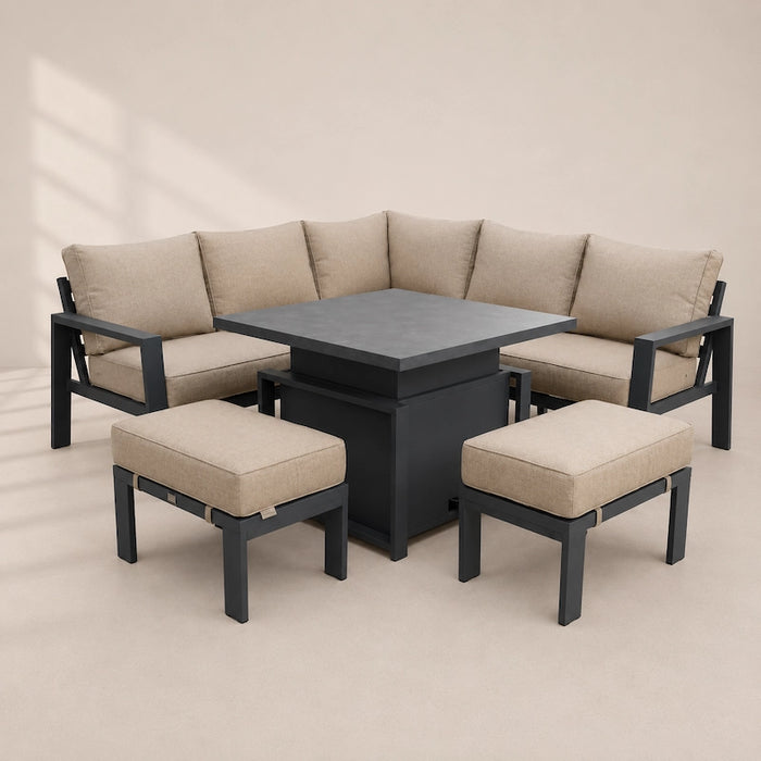 Corner Sofa Set With Adjustable Table - Showroom Demo #116