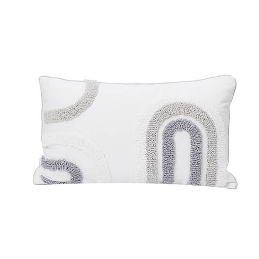 Geometric Woven Tufted Lumbar Pillow - Curve - Creative Living