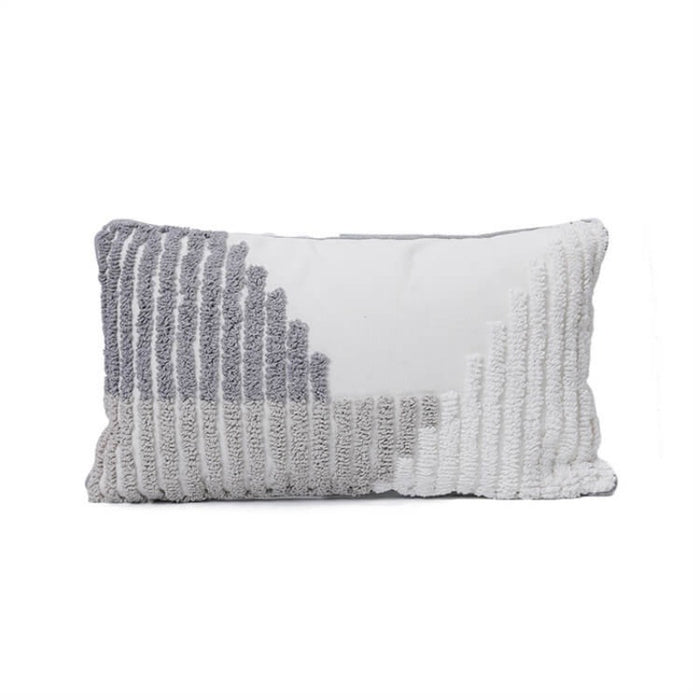 Geometric Woven Tufted Lumbar Pillow - Strip