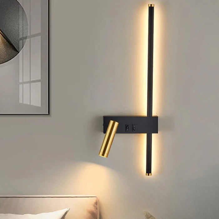 Cylindrical Dual Reading Wall Light – Right Side