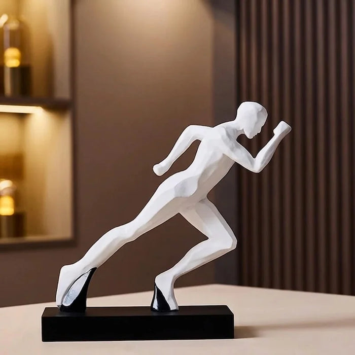 Abstract Running Man Resin Sculpture from Creative Living