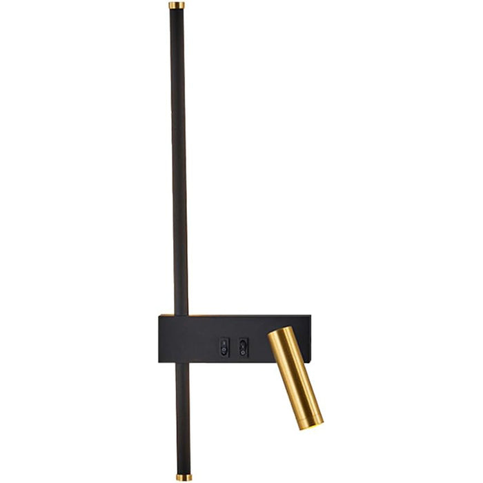 Cylindrical Dual Reading Wall Light – Left Side