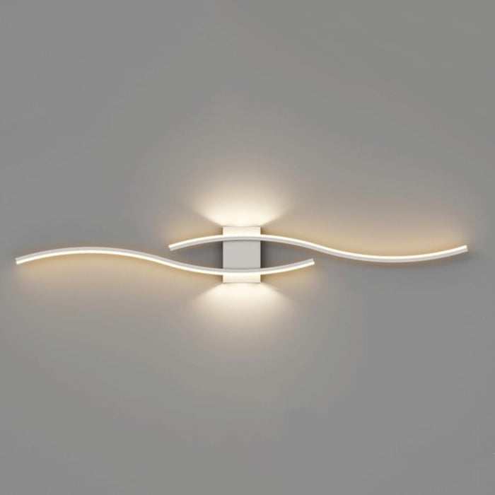 Modern wall light fixture on a gray background