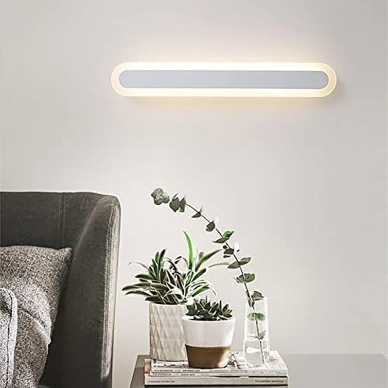 Dimmable LED Wall Light Long Strip Wall Lamp 3 Color Temp Adjust Dimming Wall Lighting Fixture Modern Decoration Bar Wall Sconce For Living Room Bedroom Balcony Hotel Study Corridor Black 120cm 60w