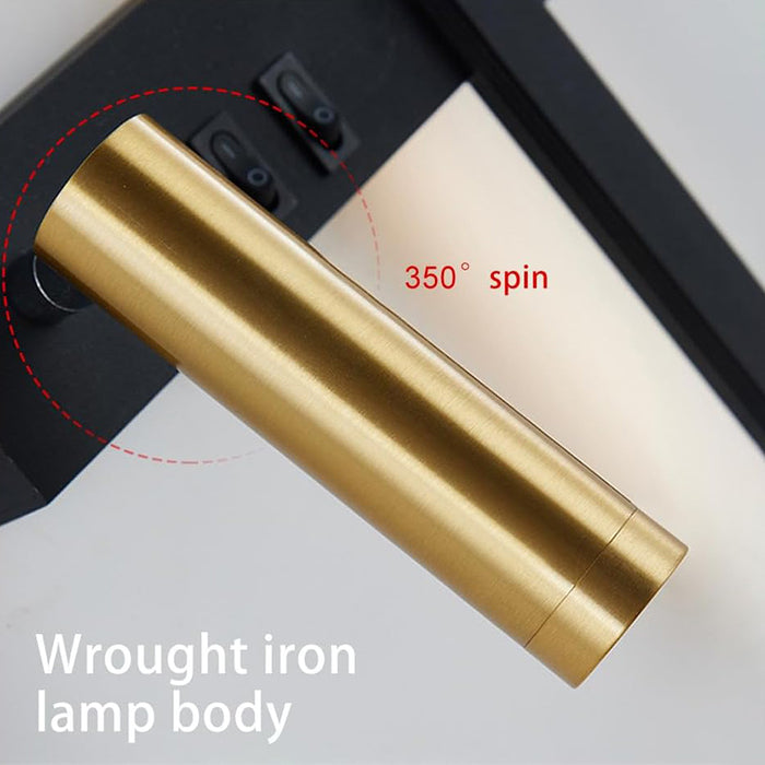 Cylindrical Dual Reading Wall Light – Left Side