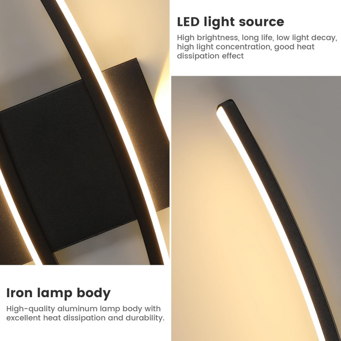 LED light source with iron lamp body on a white background