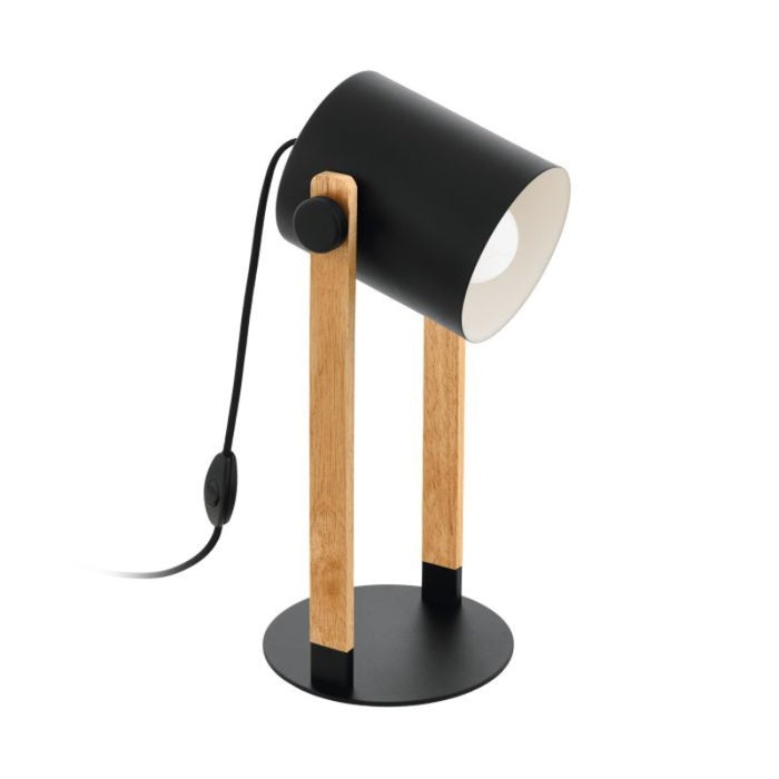 Eurolux Hornwood Table Lamp Black/Oak - Creative Living
