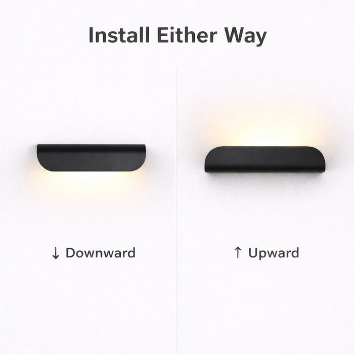 Black Modern Curved LED Sconce Lamp from Creative-Living.co.za