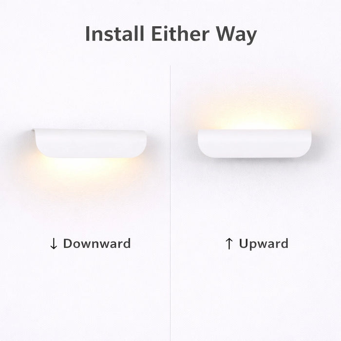 White Modern Curved LED Sconce Lamp from Creatibe-Living.co.za