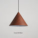 Wooden pendant light on a gray background with 'Turned Off Effect' text.
