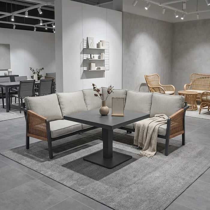 Corner Dining Set with Height Adjustable Table - Showroom Demo #87