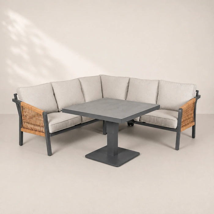 Corner Dining Set with Height Adjustable Table - Showroom Demo #87