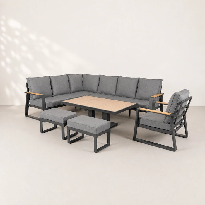 Corner Sofa Set With Adjustable Table- Showroom Demo #92