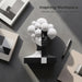 Abstract Black White Split Face Sculpture from Creative Living