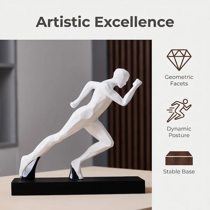 Abstract Running Man Resin Sculpture from Creative Living