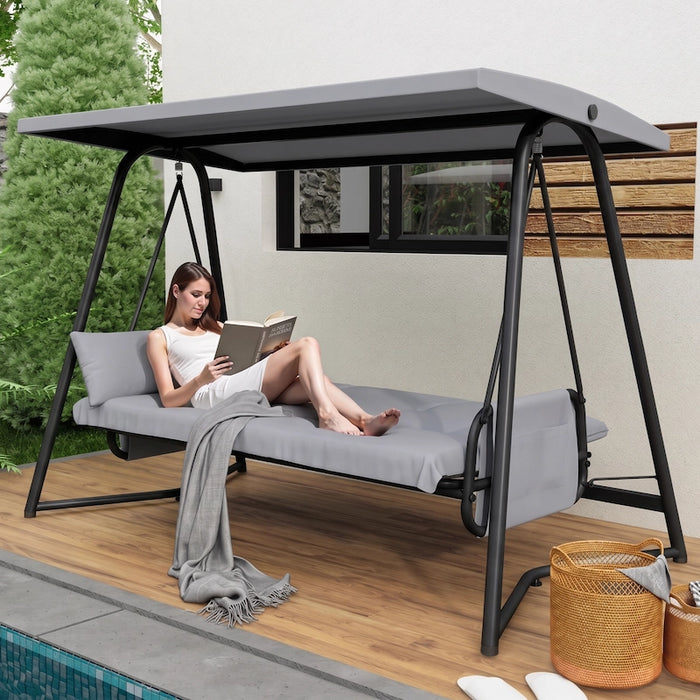Avila Convertible Swing Daybed with Canopy-Creative Living