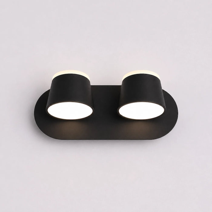 Black Memphis Duo Rotatable Wall Light from Creative Living