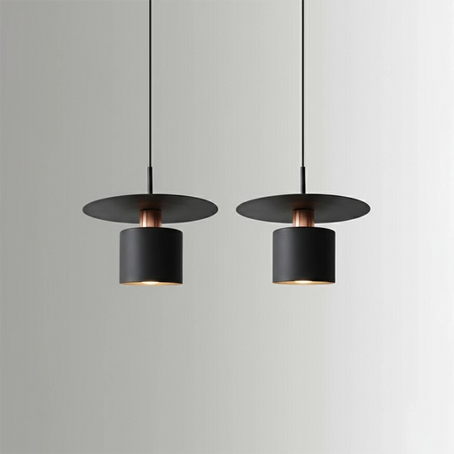 Black Axis Cylinder Spotlight Pendant Set of 2 by Creative Living