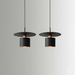 Black Axis Cylinder Spotlight Pendant Set of 2 by Creative Living