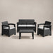 Brooklyn 4-Piece Conversation Set Charcoal-Creative Living
