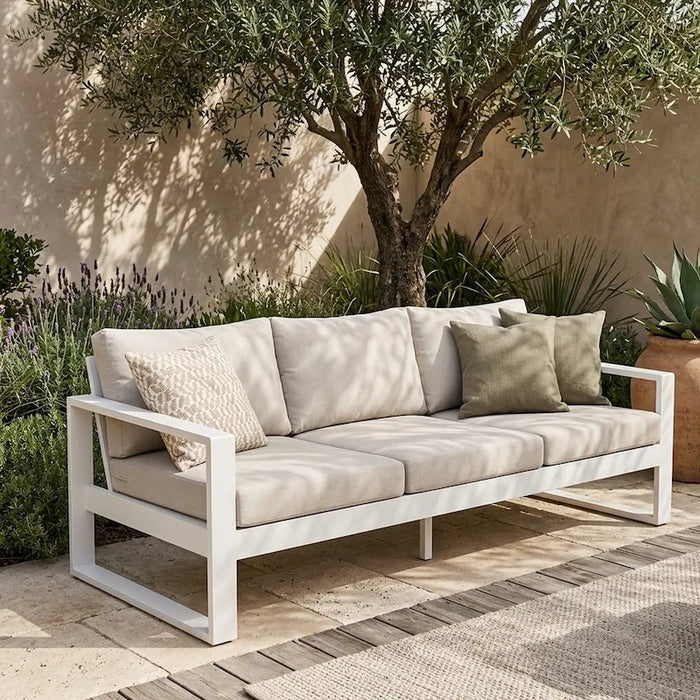 Coline 3 Seat Sofa White-Creative Living