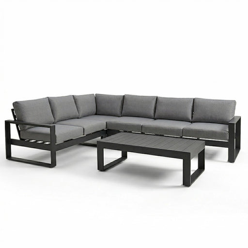 Coline 5 Seat Sofa Set Charcoal-Creative Living