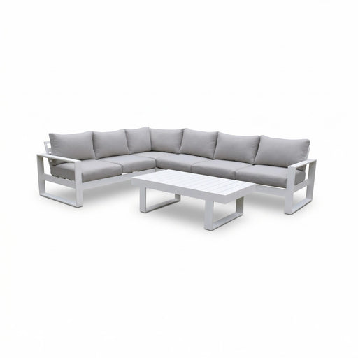 Coline Corner Sofa Set White-Creative Living