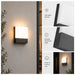 Lumi Square Outdoor Wall Light | Modern Wall Sconce Indoor & Outdoor from Creative Living