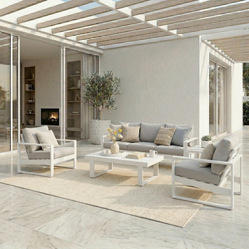 Coline 5 Seat Sofa Set White - Creative Living