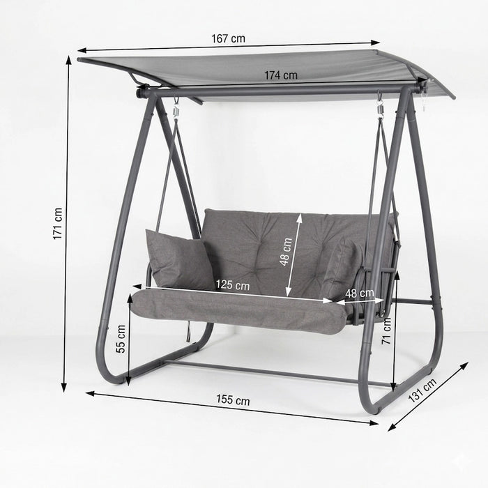 Kingswood 2 Seater Swing Seat-Creative Living