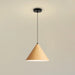 Wooden pendant light on a beige background