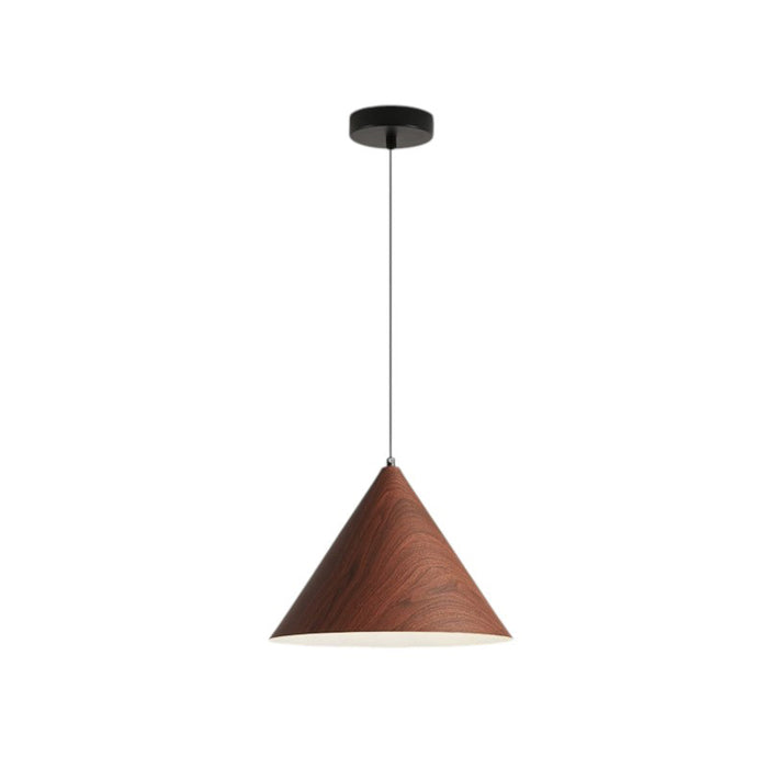 Wooden pendant lamp on a white background