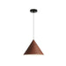 Wooden pendant lamp on a white background