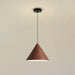 Wooden pendant light on a beige background