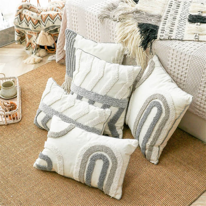 Geometric Woven Tufted Scatter Cushion - Curve