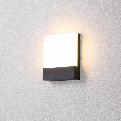 Lumi Square Outdoor Wall Light | Modern Wall Sconce Indoor & Outdoor from Creative Living