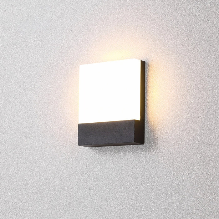 Lumi Square Outdoor Wall Light | Modern Wall Sconce Indoor & Outdoor from Creative Living