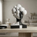 Abstract Black White Split Face Sculpture from Creative Living