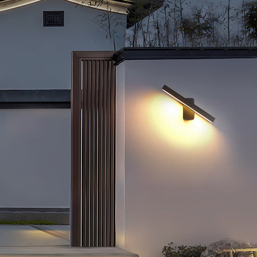 Black Pivot Adjustable LED Outdoor Wall Light-Creative Living