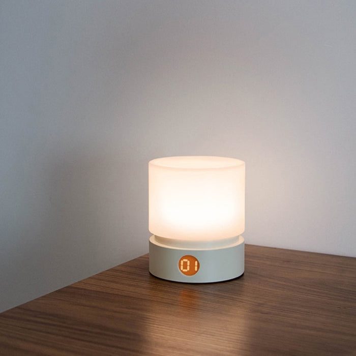 White Cylinder Rechargeable Timing Night Light